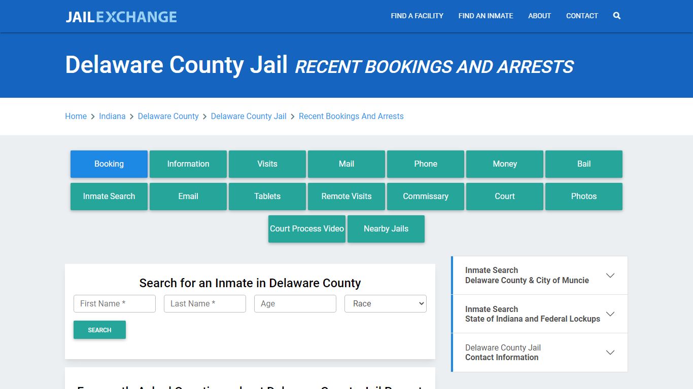 Delaware County Jail Recent Bookings And Arrests - Jail Exchange